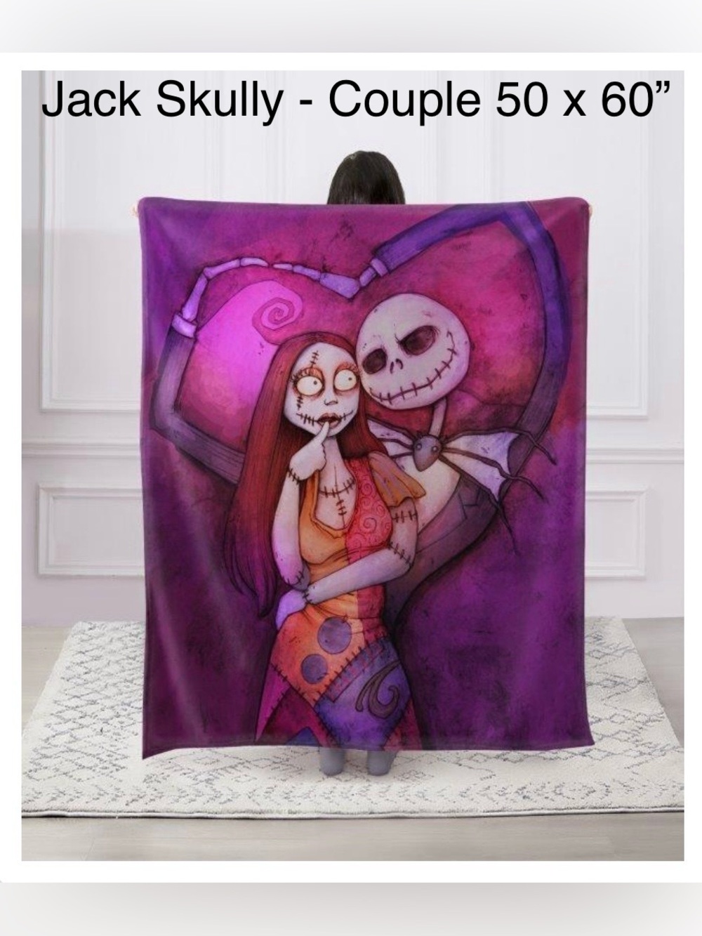Jack Scully - Couple 50x60” Fleece Halloween Blanket Throw